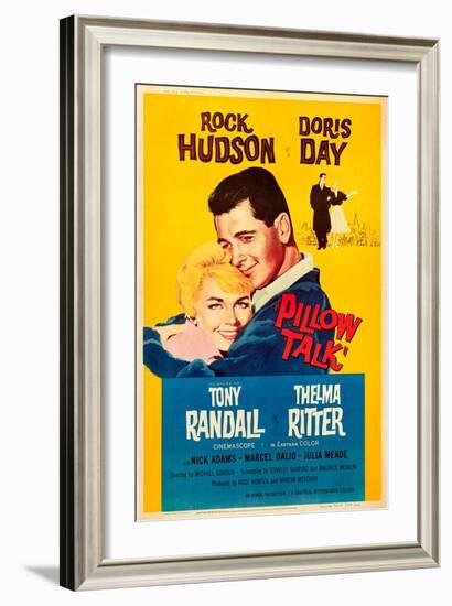 Pillow Talk, Doris Day, Rock Hudson, 1959-null-Framed Art Print