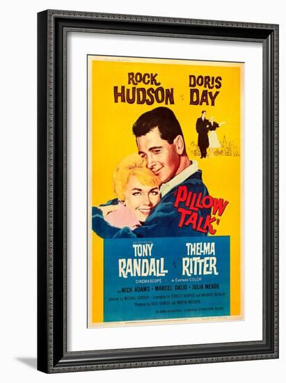 Pillow Talk, Doris Day, Rock Hudson, 1959-null-Framed Art Print