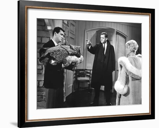 Pillow Talk, Rock Hudson, Tony Randall, Doris Day, 1959-null-Framed Photo