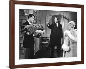 Pillow Talk, Rock Hudson, Tony Randall, Doris Day, 1959-null-Framed Photo