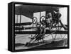 Pilot Albert C. Read, Future Us Navy Admiral, at the Controls of Nc-4 Biplane in 1919-null-Framed Stretched Canvas