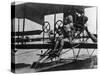 Pilot Albert C. Read, Future Us Navy Admiral, at the Controls of Nc-4 Biplane in 1919-null-Stretched Canvas