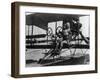 Pilot Albert C. Read, Future Us Navy Admiral, at the Controls of Nc-4 Biplane in 1919-null-Framed Photographic Print