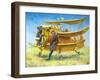 Pilot And His Plane-Leks-Framed Art Print