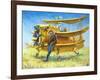 Pilot And His Plane-Leks-Framed Art Print