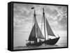 Pilot Boat Sailing at Entrance to Boston Harbor-Carl Mydans-Framed Stretched Canvas