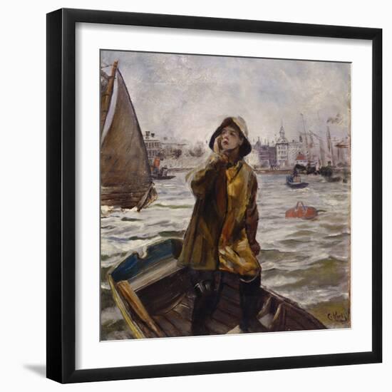 Pilot boy, Bergens Bay, 1905-Christian Krohg-Framed Giclee Print