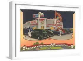 Pilot Cafe, Drive-In, Roadside Retro-null-Framed Art Print