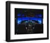 pilot-centered 737-300 Flight Deck-null-Framed Art Print