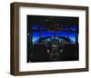 pilot-centered 737-300 Flight Deck-null-Framed Art Print