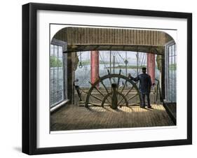 Pilot House of Mississippi Riverboat "Great Republic," 1870s-null-Framed Giclee Print