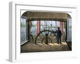 Pilot House of Mississippi Riverboat "Great Republic," 1870s-null-Framed Giclee Print