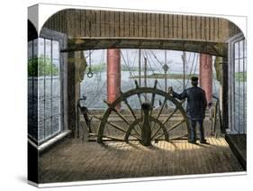 Pilot House of Mississippi Riverboat "Great Republic," 1870s-null-Stretched Canvas