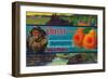 Pilot Pear Crate Label - El Dorado County, CA-Lantern Press-Framed Art Print