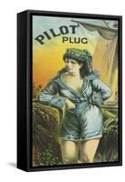 Pilot Plug Brand Tobacco Label-Lantern Press-Framed Stretched Canvas