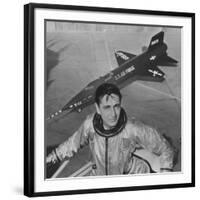 Pilot Scott Crossfield Standing in Front of the X-15-Allan Grant-Framed Photographic Print