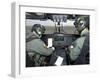 Pilots Inside the Cockpit of a Royal Air Force Merlin Helicopter at RAF Lyneham-Stocktrek Images-Framed Photographic Print