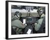 Pilots Inside the Cockpit of a Royal Air Force Merlin Helicopter at RAF Lyneham-Stocktrek Images-Framed Photographic Print