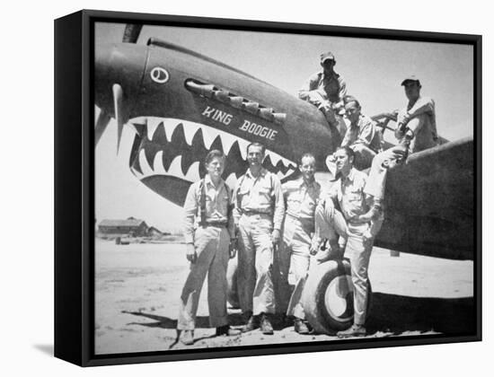 Pilots of the American Volunteer Group, or the 'Flying Tigers' in China, 1941- 42-null-Framed Stretched Canvas