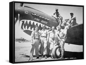 Pilots of the American Volunteer Group, or the 'Flying Tigers' in China, 1941- 42-null-Framed Stretched Canvas