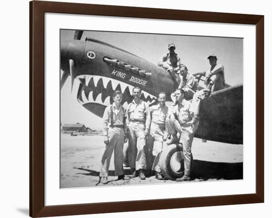 Pilots of the American Volunteer Group, or the 'Flying Tigers' in China, 1941- 42-null-Framed Giclee Print