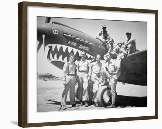 Pilots of the American Volunteer Group, or the 'Flying Tigers' in China, 1941- 42-null-Framed Giclee Print