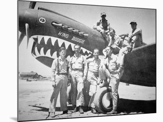 Pilots of the American Volunteer Group, or the 'Flying Tigers' in China, 1941- 42-null-Mounted Giclee Print