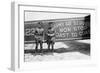 Pilots Pose in Front of a Plane That They Fly Coast to Coast-null-Framed Art Print