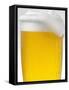 Pils with Head of Foam in Glass with Condensation-null-Framed Stretched Canvas