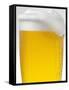 Pils with Head of Foam in Glass with Condensation-null-Framed Stretched Canvas