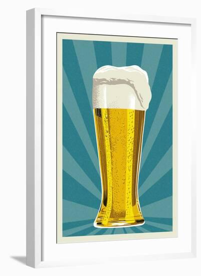 Pilsner Glass-Lantern Press-Framed Art Print