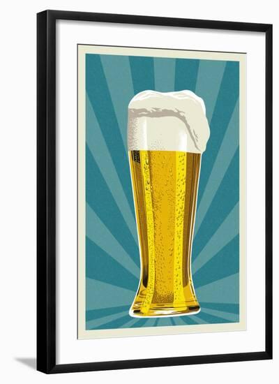 Pilsner Glass-Lantern Press-Framed Art Print