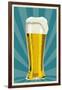 Pilsner Glass-Lantern Press-Framed Art Print