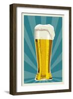 Pilsner Glass-Lantern Press-Framed Art Print