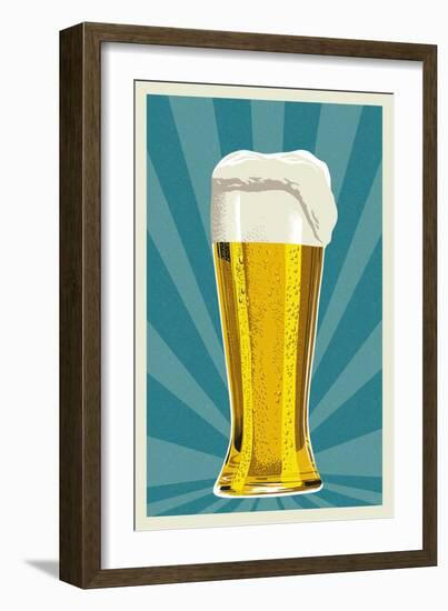 Pilsner Glass-Lantern Press-Framed Art Print