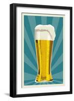 Pilsner Glass-Lantern Press-Framed Art Print