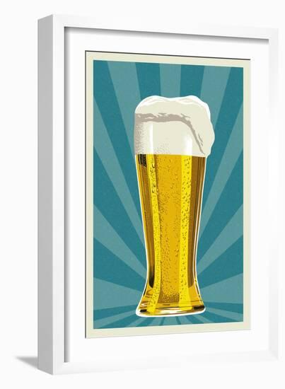 Pilsner Glass-Lantern Press-Framed Art Print