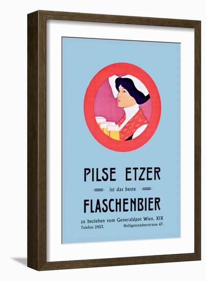 Pilznetzer is Das Beste Flaschenbier-F. Sperl-Framed Art Print