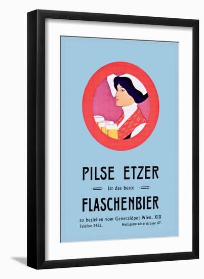 Pilznetzer is Das Beste Flaschenbier-F. Sperl-Framed Art Print