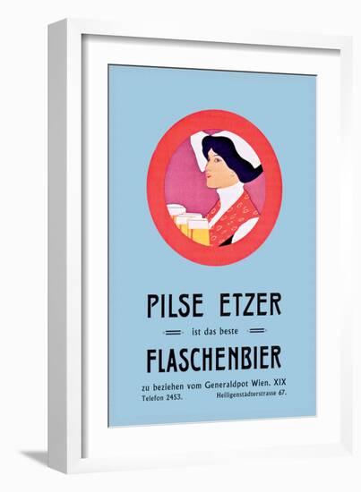 Pilznetzer is Das Beste Flaschenbier-F. Sperl-Framed Art Print