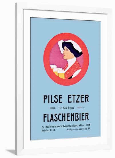 Pilznetzer is Das Beste Flaschenbier-F. Sperl-Framed Art Print