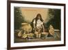 Pima Indian with Baskets-null-Framed Premium Giclee Print