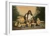 Pima Indian with Baskets-null-Framed Art Print