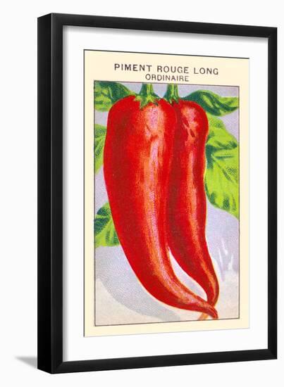 Piment Rouge Long Ordinaire-null-Framed Art Print
