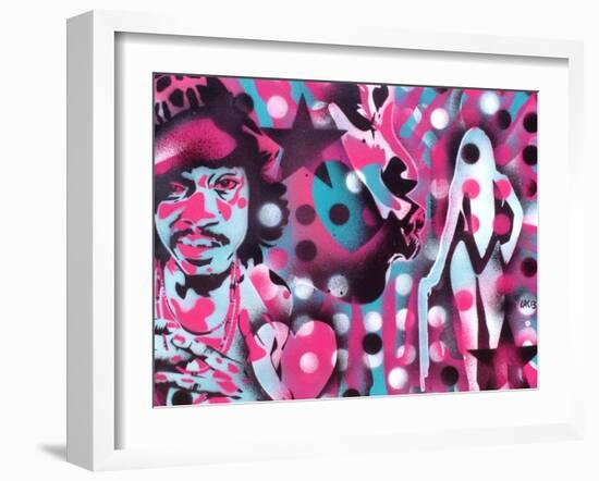 Pimp Daddy’s Lounge-Abstract Graffiti-Framed Giclee Print