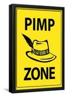Pimp Zone Sign Print Poster-null-Framed Poster