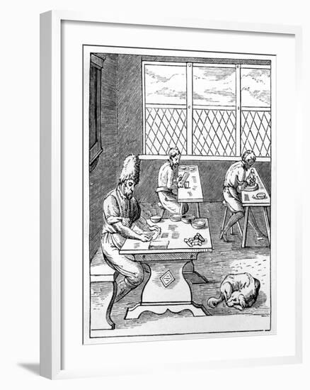 Pin and Needle Maker, C1559-1591-Jost Amman-Framed Giclee Print
