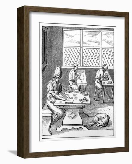 Pin and Needle Maker, C1559-1591-Jost Amman-Framed Giclee Print