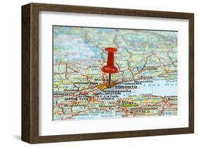 Pin Pointing At Toronto Canada-null-Framed Art Print