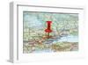 Pin Pointing At Toronto Canada-null-Framed Art Print